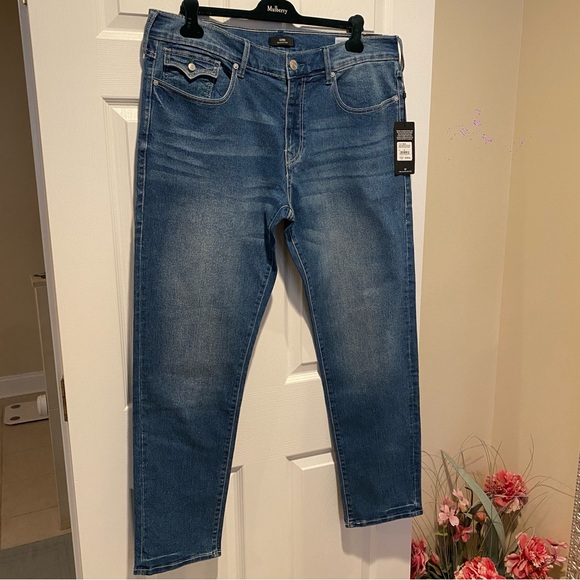 True Religion Men’s Geno Snap Flap Pocket Jeans Medium Autumn Blue Size 38x32 - Picture 4 of 14